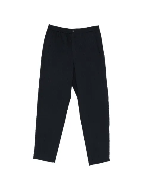 Emporio Armani seersucker-texture trousers Blue EM005518TE20392