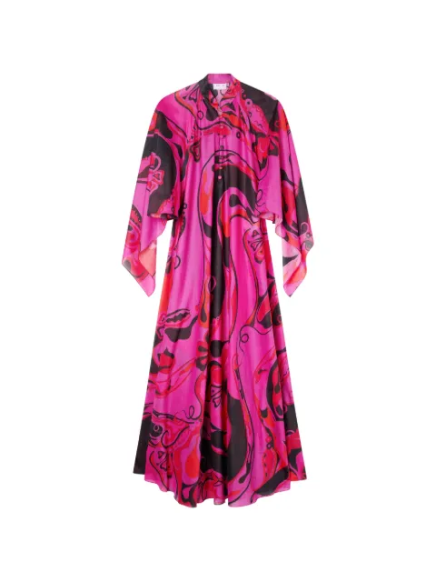 PUCCI Orchidee-print cotton kaftan Pink 6HRL356H734