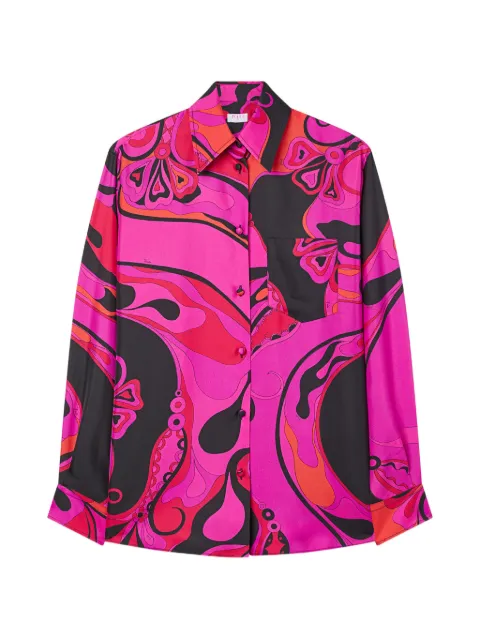 PUCCI Orchidee-print silk shirt Pink 6HRJ126H731