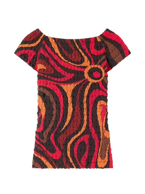 PUCCI Marmo-print shibori top Red 6HJM416H768