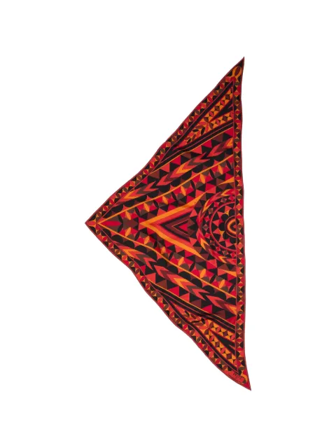 PUCCI geometric-print silk scarf Red 6HGB606HC