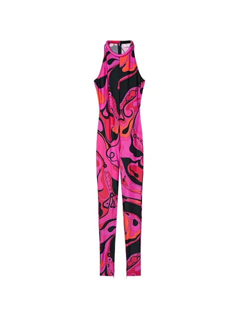 PUCCI Orchidee-print long jumpsuit Pink 6HJI756H735
