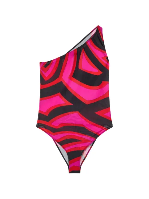 PUCCI Marmo-print one-shoulder bodysuit Pink 6HMC706H740