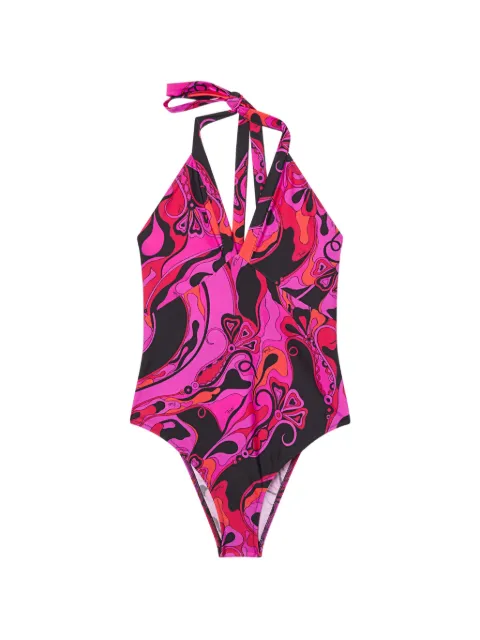 PUCCI Orchidee-print swimsuit Pink 6HMC856H835