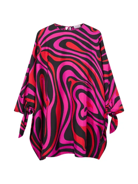 PUCCI Marmo-print silk kaftan Pink 6HRL556H761