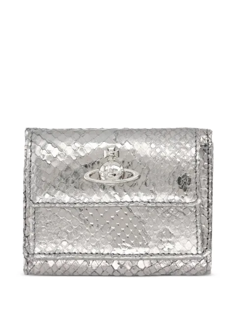 Vivienne Westwood Orb snakeskin-effect wallet Silver 5115002TWL00D6P203