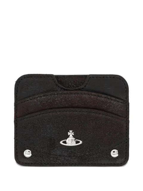 Vivienne Westwood Half Moon Orb-plaque leather card holder Brown 5402000VUL00BKD402