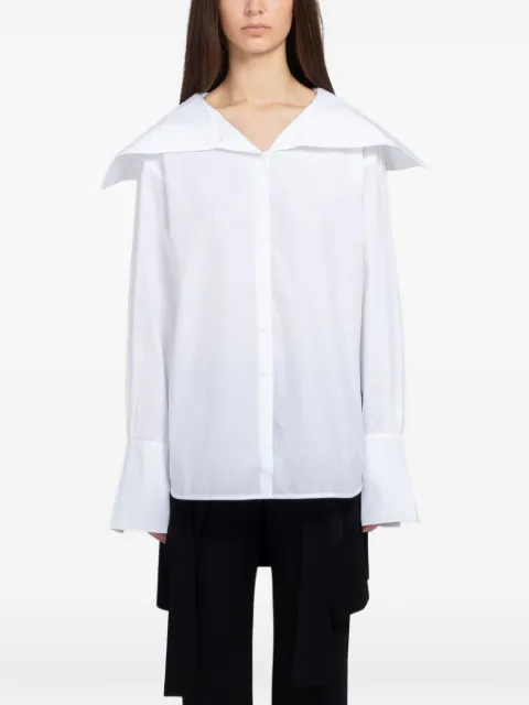 Beaufille Romi wide-collar blouse White BFSS26B08