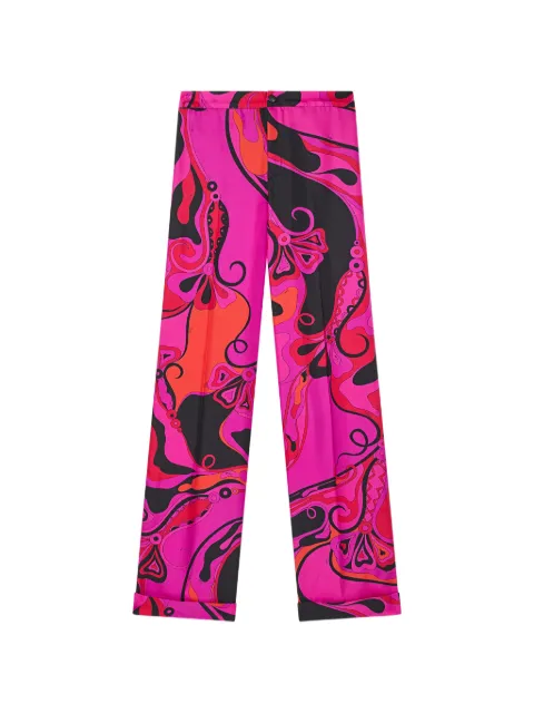 PUCCI Orchidee-print silk pants Pink 6HRT106H731