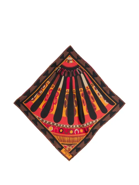 PUCCI Soleil-print small carrè scarf Black 6HGB506HC