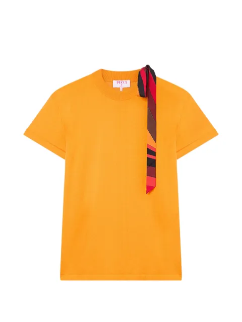 PUCCI T-shirt with silk detail Orange 6HKM716H950