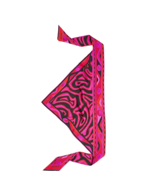 PUCCI labirint-printed triangle scarf Black 6HGB656HC