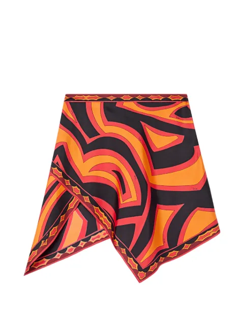 PUCCI Labirinto-print silk scarf skirt Black 6HRV856H852