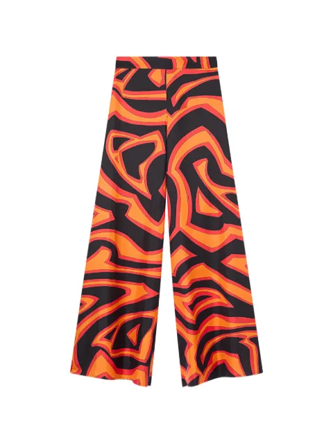 PUCCI Labirinto-print silk palazzo pants Black 6HRT016H741