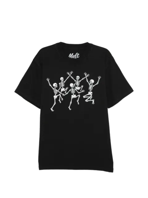 Melt skeleton-print crew neck T-shirt Black MS5340