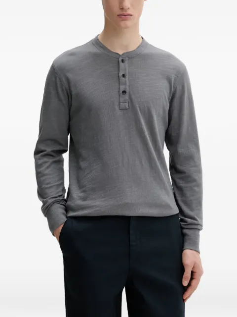 rag & bone long-sleeve Henley T-shirt Grey RF2925FT2FM