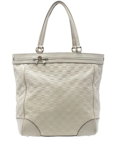 Gucci Pre-Owned 2016-2026 Guccissima Mayfair tote bag White 8EA0BCS8GBEHTUCX