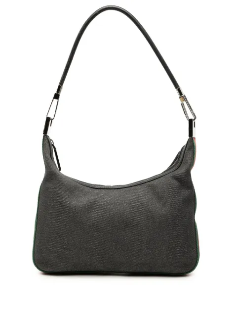 Gucci Pre-Owned 2000-2015 Denim Web shoulder bag Black ZM7NX52JSDA6XL2Q