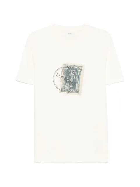 Les Deux stamp-print T-shirt Neutrals 1002136