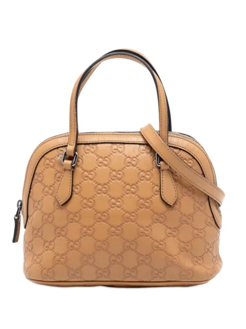 Gucci Pre-Owned 2016-2026 Mini Guccissima Dome satchel Brown 4JPZPPJ60CXDLXIC