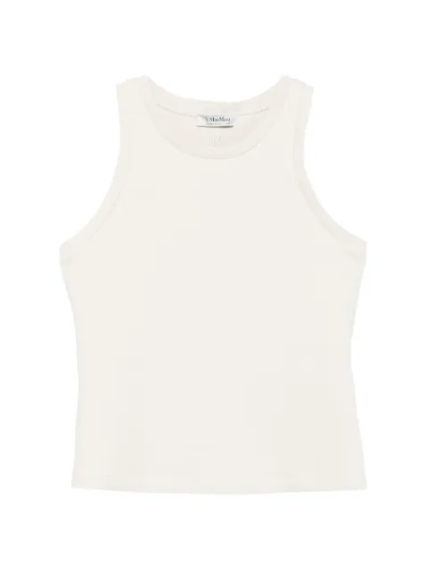 'S Max Mara Carilina embroidered-logo sleeveless top Neutrals 2619941033600