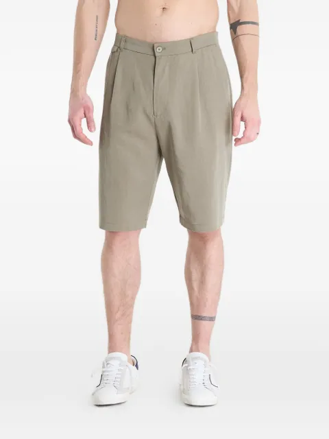 GUESS USA pleated-details shorts Green M6GD26W1682G9D5