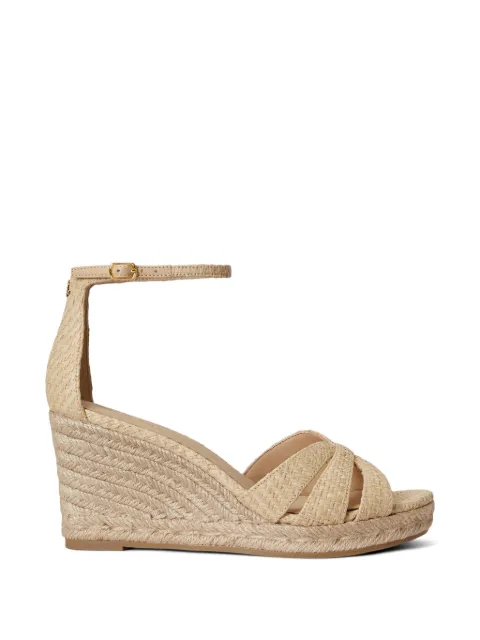 Lauren Ralph Lauren Nellie raffia-wedge espadrilles Neutrals 802P10424001