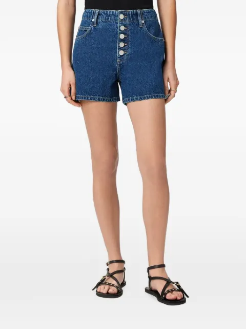 AllSaints button-up mid rise denim shorts Blue W051EE