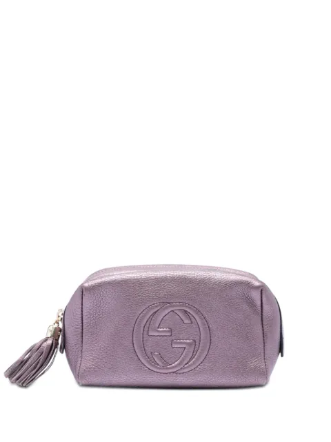 Gucci Pre-Owned 2000-2015 Metallic Leather Soho Cosmetic pouch Purple BVOTB2EN7DXG5NQT