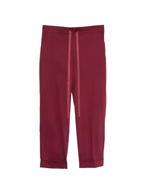 ZANETTI drawstring-waist cropped trousers Red ZP7896K21030