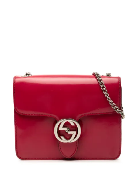 Gucci Pre-Owned 2016-2026 Small Polished Calfskin Interlocking G Dollar crossbody bag Red QOXEL1IO6H0UY2HS