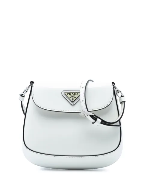 Prada Pre-Owned 2000-2013 Mini Brushed Leather Cleo Bag crossbody bag White 0JKVXFYBBLAPH8MC