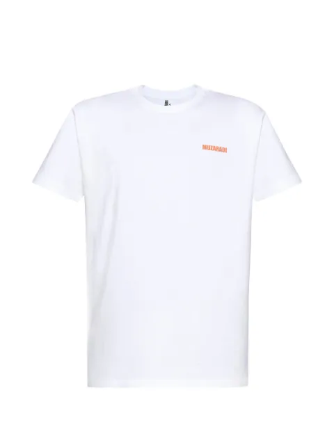 MUZARADI logo-print graphic-back T-shirt White MZRD12