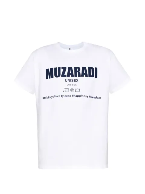 MUZARADI logo-print T-shirt White MZRD3019