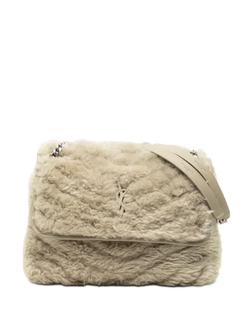Saint Laurent Pre-Owned 2022 Medium Shearling Niki shoulder bag Brown 67VGU7HV54XAEEMD