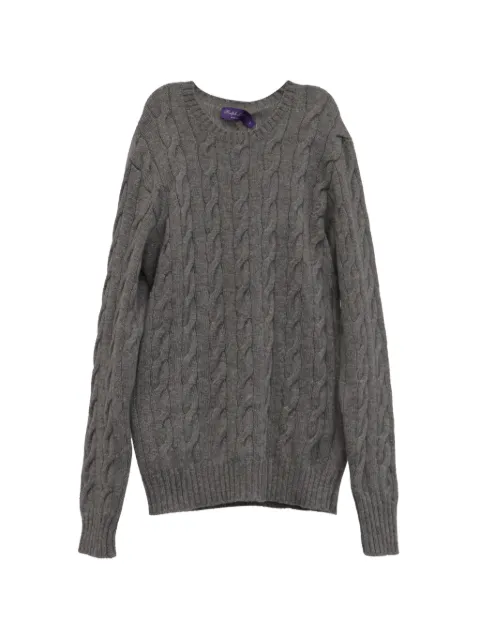 Ralph Lauren Vintage Purple Label cable-knit sweater Grey RFCPUUSCL737552M