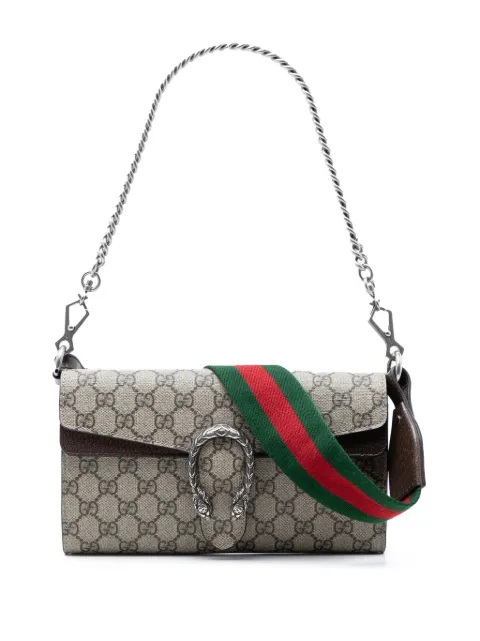 Gucci Pre-Owned 2016-2026 Small GG Supreme East West Dionysus Flap Bag satchel Neutrals 0RE6KJ54GFI76KKG