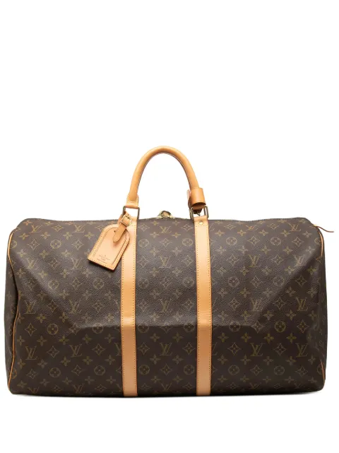 Louis Vuitton Pre-Owned 2001 Monogram Keepall 55 travel bag Brown N3NDB93C22SU9MCN