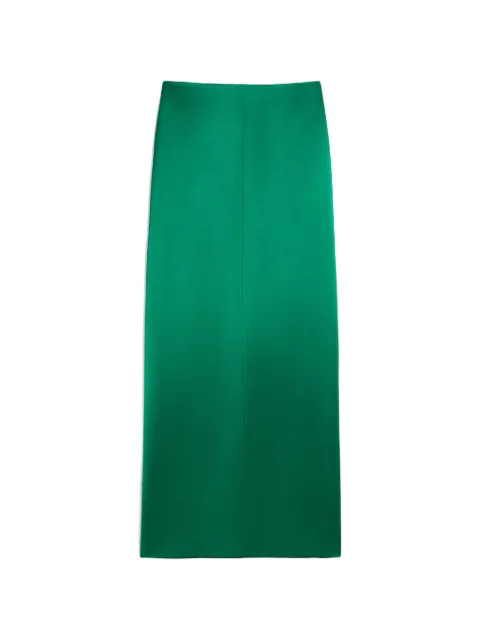 AMI Paris wool and viscose straight skirt Green H26FSK480VI0057