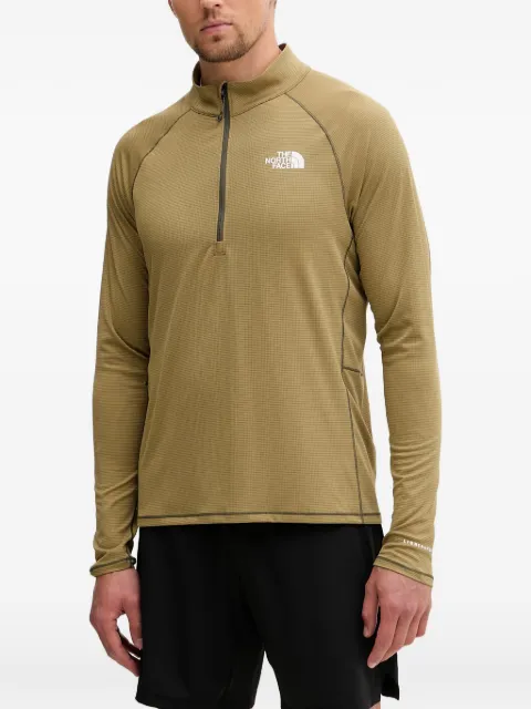 The North Face logo-print quarter-zip T-shirt Green NF0A8BBM2EL