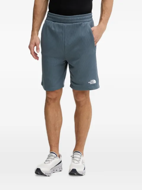 The North Face logo-print waffle-knit shorts Blue NF0A8G2BLGW1