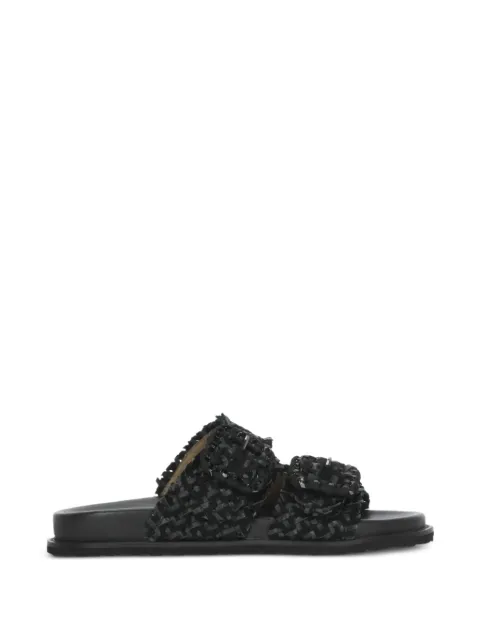 CORAL BLUE woven buckle-fastening sandals Black CBK22601BLA