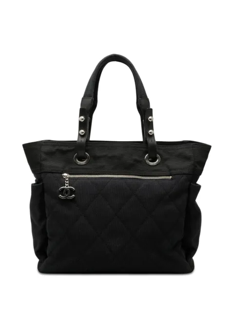 CHANEL Pre-Owned 2009-2010 Large Quilted Canvas Paris Biarritz tote bag Blue 2QC4NXPCK6FAGTXQ