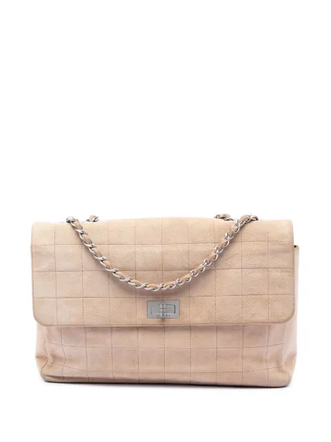 CHANEL Pre-Owned 2000-2002 Choco Bar Suede Mademoiselle Turnlock Flap shoulder bag Brown W8Z5VAXJRVLIXT6I