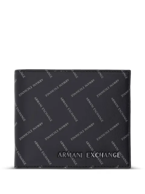 Armani Exchange all-over logo-print wallet Black XM000168AF22654