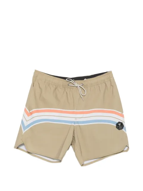 VISSLA Latitude stripe-print drawstring swim shorts Neutrals M135CLAE