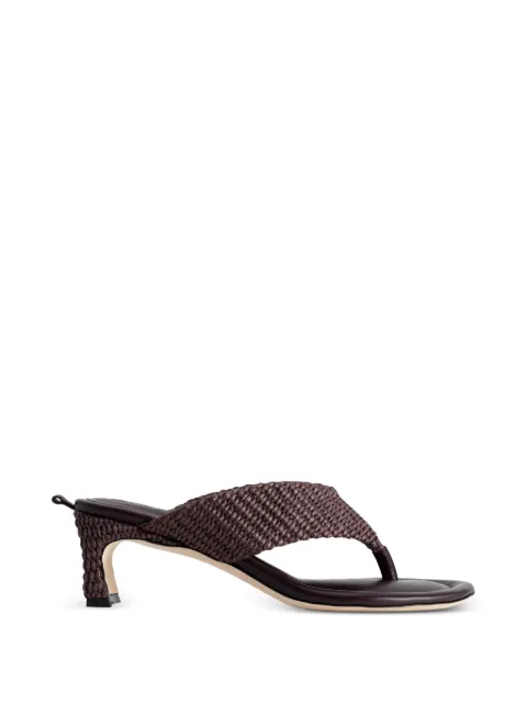 BY FAR Dasha raffia-woven mules Red 15296210862467