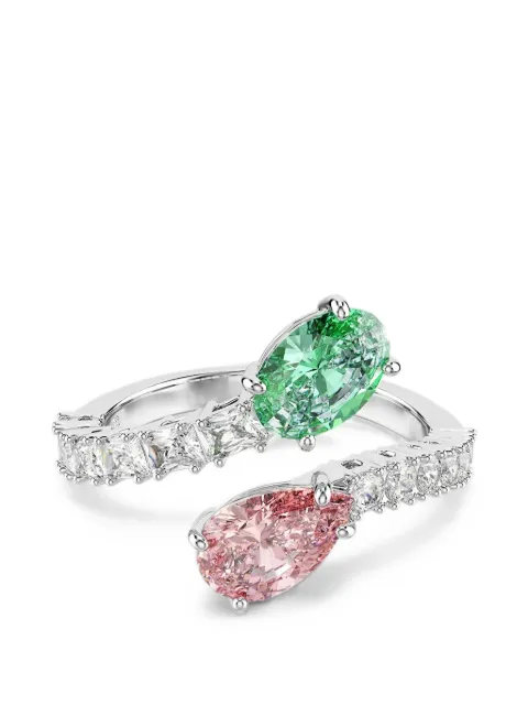 Swarovski x Ariana Grande crystal-embellished open rings Silver 5737372