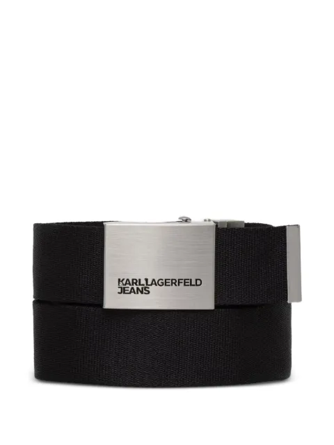 Karl Lagerfeld Jeans reversible logo-print belt Black B2M33015