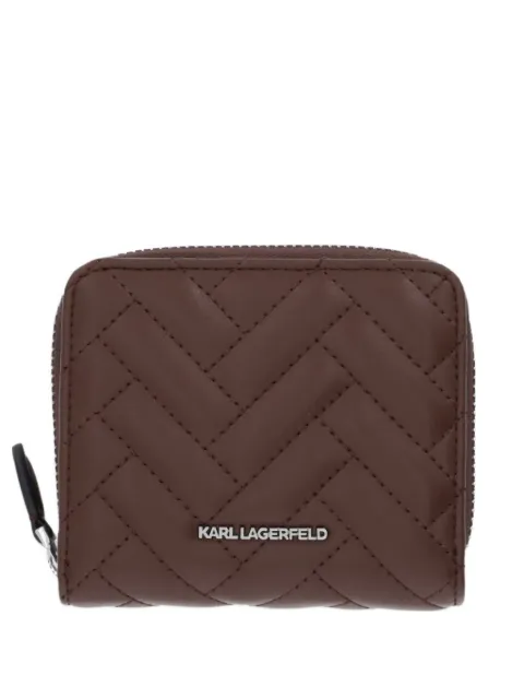 Karl Lagerfeld quilted leather wallet Brown B1W320242LQ